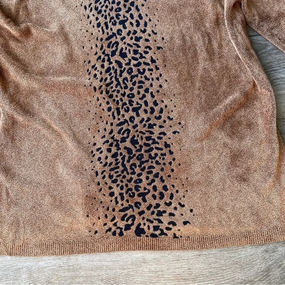 Vintage Tradition Leopard  Print Soft High Neck Sweater - Picture 14 of 15